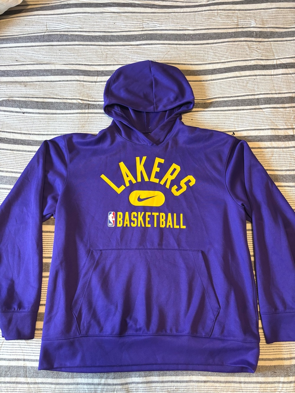 NBA Purple Hoodie with Yellow Lettering
